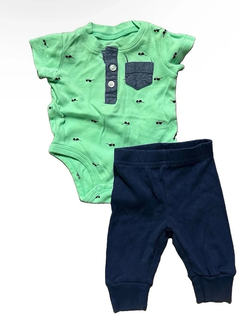 Baby Boy Clothing Bodysuits Pants Solid Striped Long Sleeve Size 0-3 Months